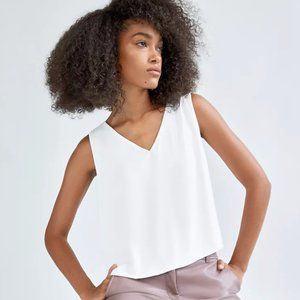 Aritzia White Murphy Blouse